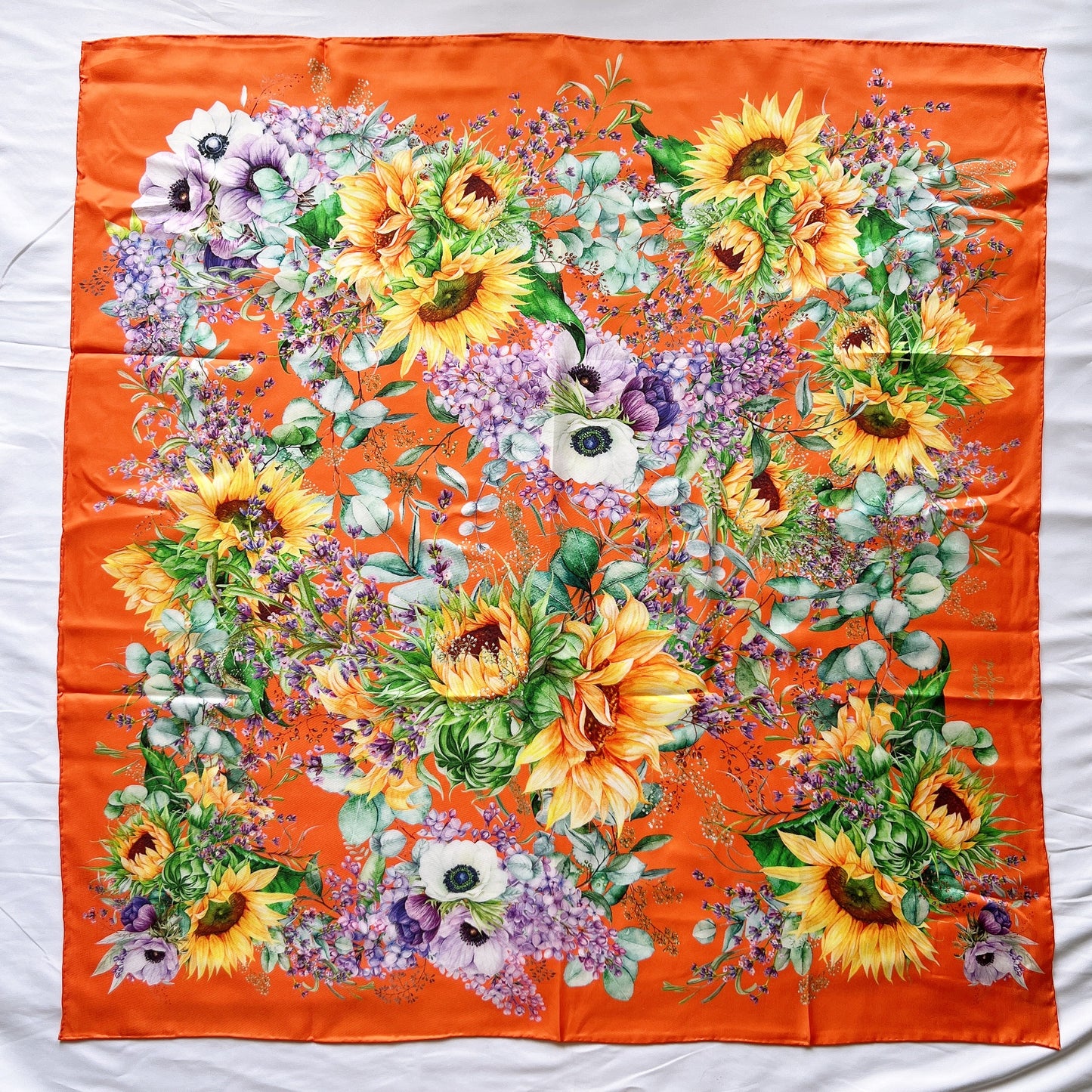 Sunflower with Lavender - Orange