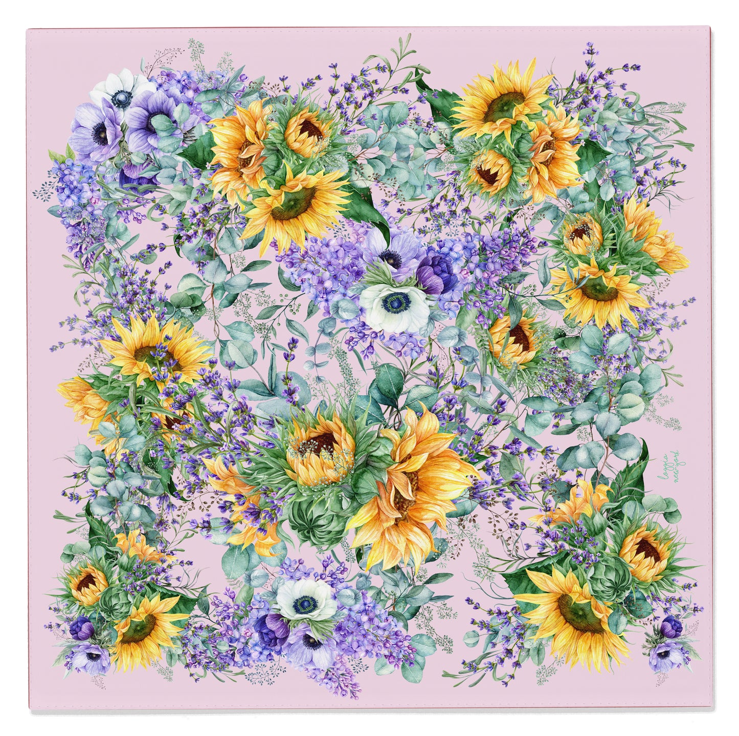 Sunflower with Lavender - Pink